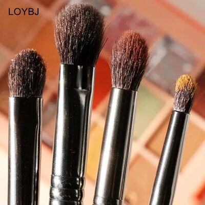 LOYBJ 4pcs Eyeshadow Brush Goat Hair Eye Makeup Brushes