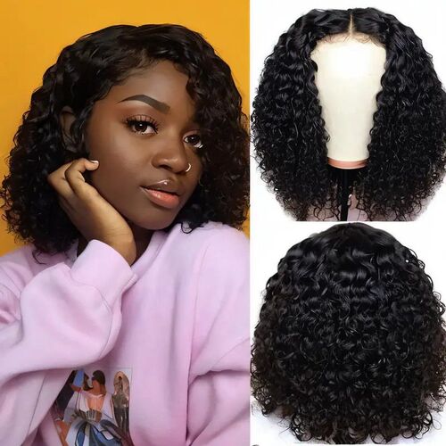 African Fashion Explosive Head Wig Womens Small Lace Black