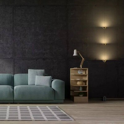 Marble Brass LED Floor Light, 3-Head Flexible Floor Lamp, 30
