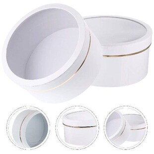 Gift Boxes for Round Flowers Holes Paper Type Empty Window