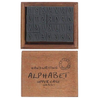 Vintage Letter Rubber Stamps Alphabet Rubber Stamp Wooden
