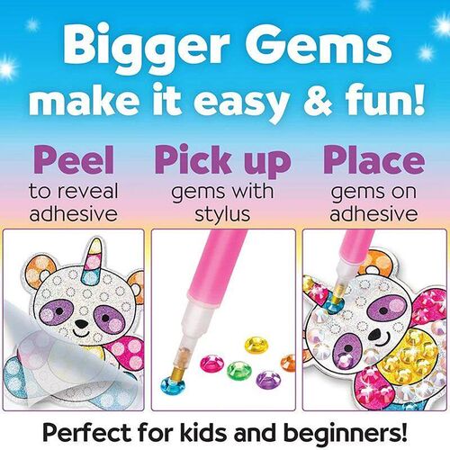 12 Create Big Gem Diamond Painting Sticker Kit Art Craft Gir