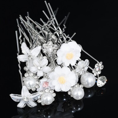 20Pack  Women U-shaped Pin Metal Barrette Clip Hairpins Simu