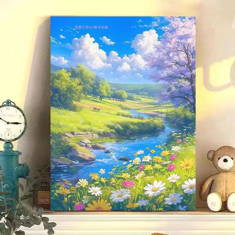 diy数字油画手工填色治愈解压油彩客厅卧室装饰画手绘颜料丙烯,家居饰品,DIY/数字油画,淘宝优惠券,粉丝福利购,淘宝优惠卷