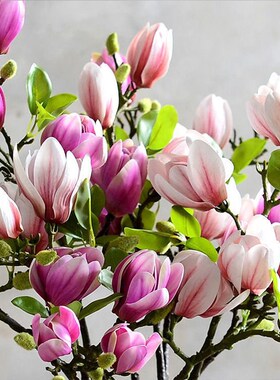 Artificial Magnolia Flower Branch For Home Living Room Decor