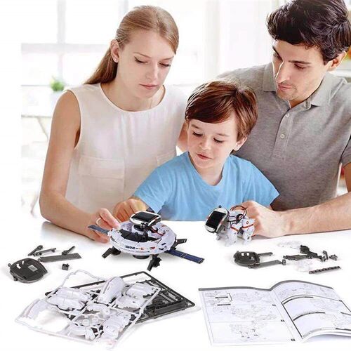 Creative 6 In 1 Solar Robot Car Space Ship Toys Technology S
