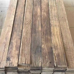 老榆木废旧木板碳化木板桌面木板墙板宽板防腐木板室外