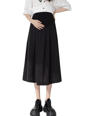 Real Shot 2022 New Maternity Dress Skirt Summer Fashion High