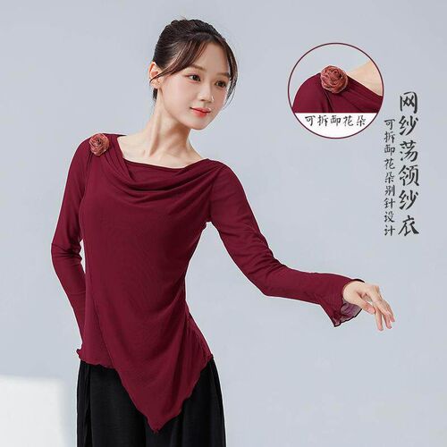 Dance clothes, practice clothes, womens mesh gauze