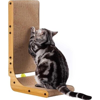 L Shape Cat Scratcher,Cat Scratchers for Indoor Cats, Large