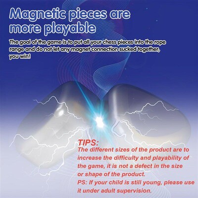 Magnetic Chess Game Magnet Game with Rope Stones Board toys