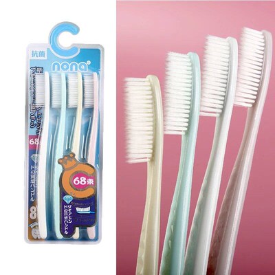 NONA4 piece soft hair long head adult large toothbrush Korea
