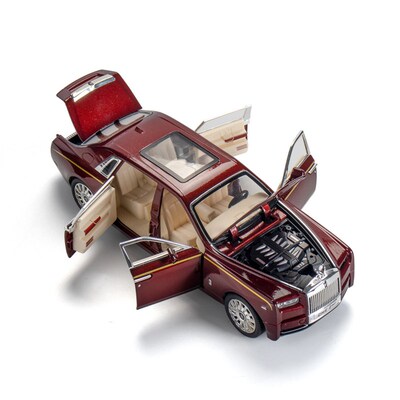 1/24 Alloy Diecast Rolls Royce Phantom Model Car Toy With Li