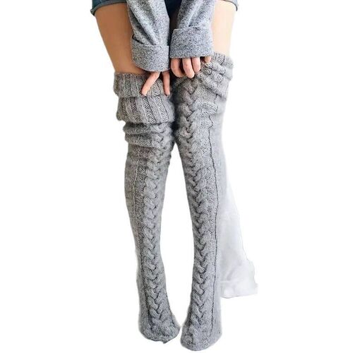 Wool Foot Warmer Socks Solid Lor Knee Socks Stockings Piled