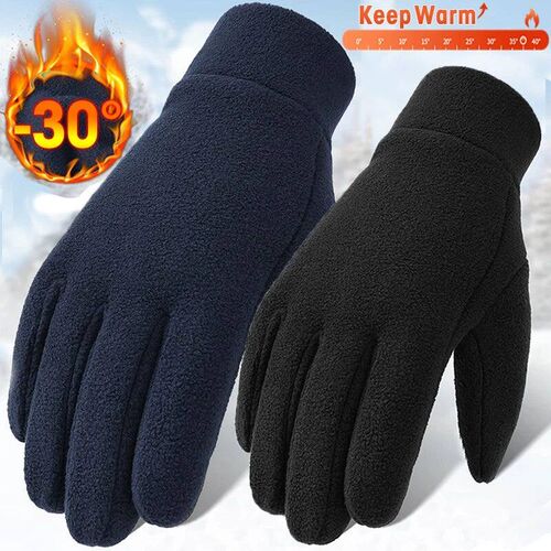 Outdoor Thermal Fleece Windproof Winter Cycling Gloves Men T