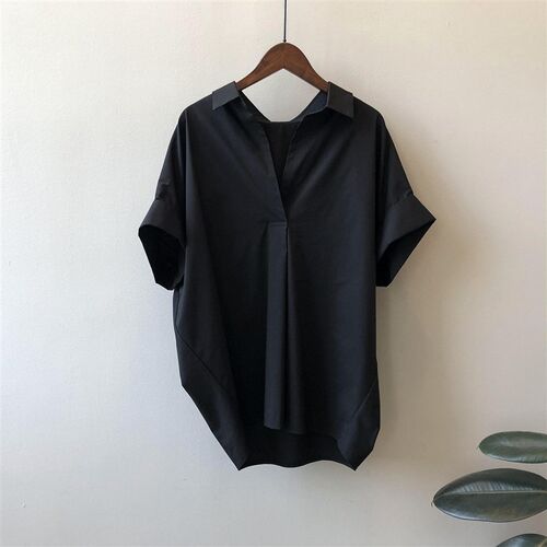 New elegant solid color shirts for ladies fashion Korean