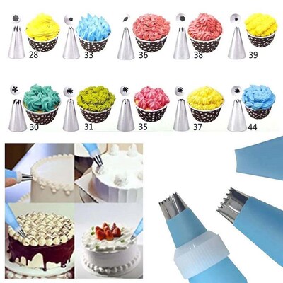 137Pcs Cake Decorating Tools Kit Pastry Turntable Kit Piping