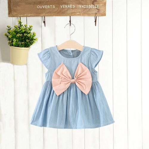 Kids Dresses Girls Casual New Fashion Costumes Cute Denim Ch