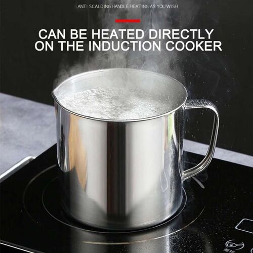 1.8/1.3L Stainless Steel Oil Strainer Pot Portable Container
