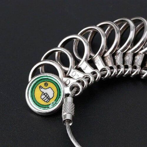 Metal Ring Measurement Tool Ring Sizer Gauge Women Wedding