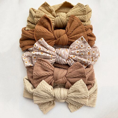 5Pcs/Lot Baby Headband Cable Knit Headbands For Children Ela