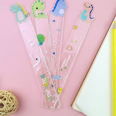 Dinosaur Ruler Kawaii Accessories Transparent Korean Cute