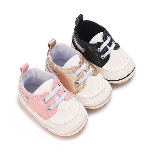 Newborn Baptist Shoes Baby Boy Shoes Classic Leather Rubber