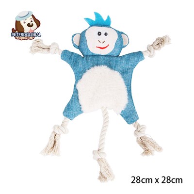 Funny Soft Plush Rope  Cute Squeaky Sound Toys Fox Squirrel