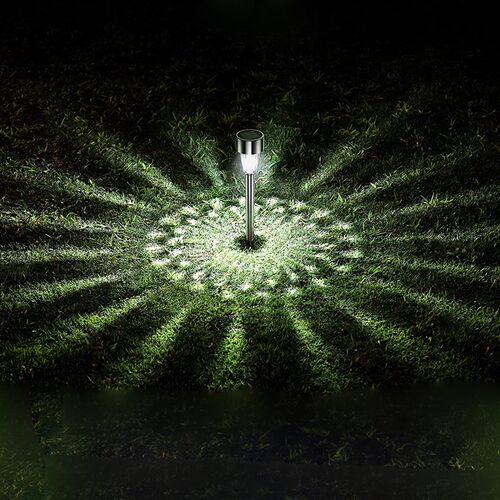 Stainless Steel Diamond Solar Lawn Lamp Floor Insert Light M