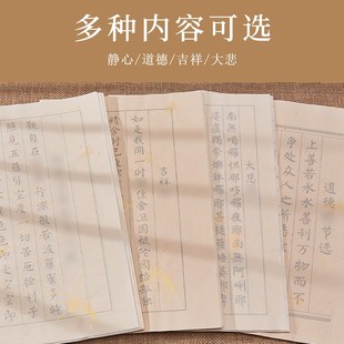 静心手抄经本手写毛笔字帖书法作品般若菠萝蜜多行书经书临摹经本