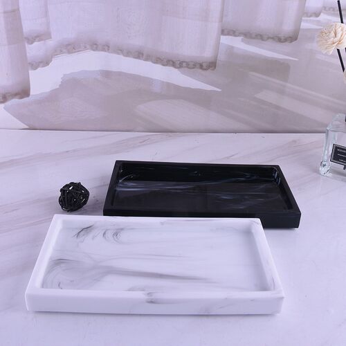 Luxury Resin Bathroom Accessories Set Tray Imitation Marble