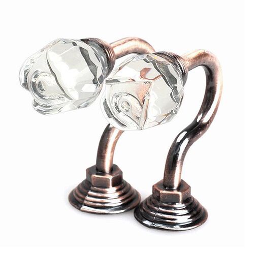 2pcs European Style Curtain Hooks Metal Crystal Glass Curtai
