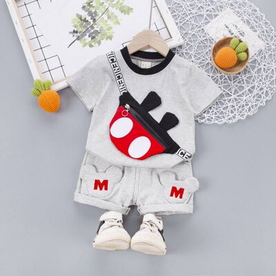 New Summer Baby Clothes Suit Children Fashion Boys Girls Car