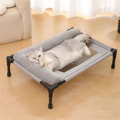 Washable Mesh Elevated Dog Beds Removable with Pillow