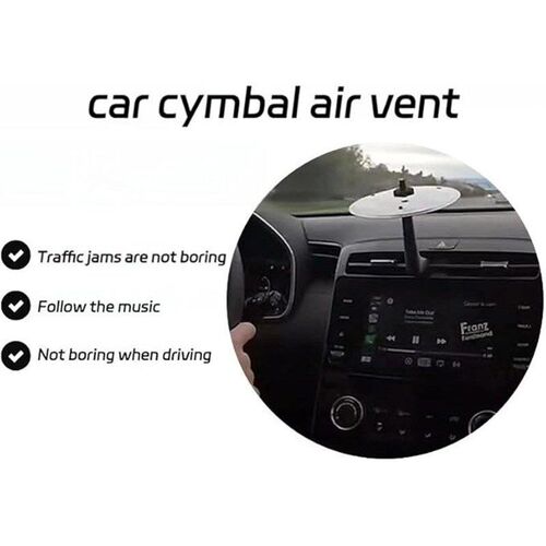 亚马逊跨境新款Car Crash Cymbal出风口车载敲击镲片装饰品