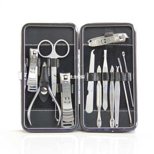 Stainless 12 set Nail Clipper Nipper Cutter Manicure Pedic