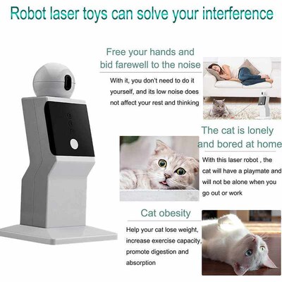 ATUBAN Cat Laser Toy Automatic,Random Moving Interactive Las