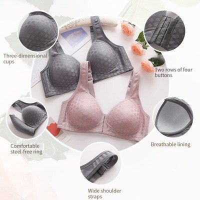 The New Front Button Type Sexy Brassiere Anti-sagging Gather