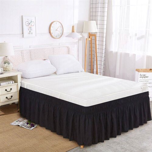 Solid Elastic Bed Skirt Bed Apron Bed Ruffl