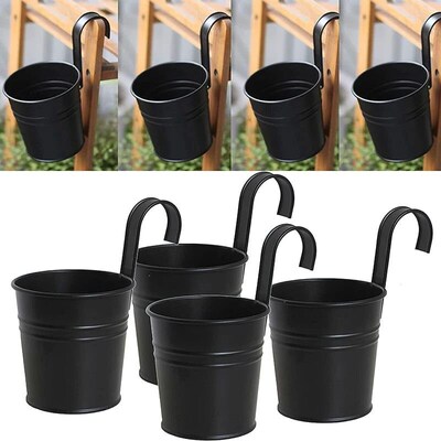 1x  Hanging Flower Pots Home Garden Detachable Hook Planters