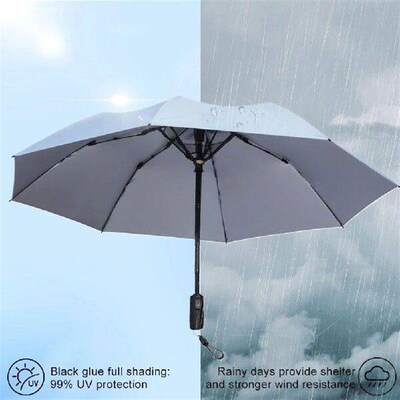 Umbrella with Fan USB Rechargeable UV Protection Umbrella