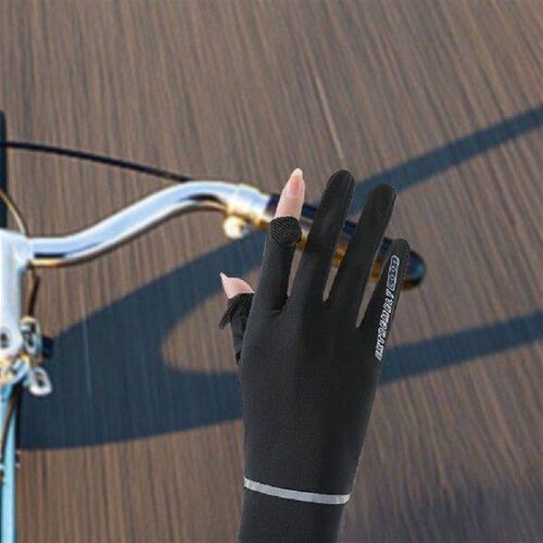 Lady Sunscreen Ice Silk Gloves Cycling Gloves Breathable