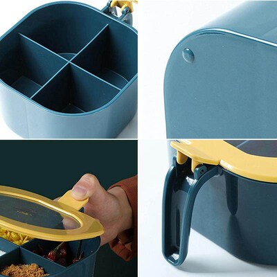 Four In One With Spoon Kitchen Organizer Storage Boxes Spice