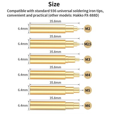 Heat Insert Nut Iron Tip Heat Set Insert Tips Soldering Iron
