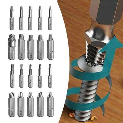 10Pcs 4mm 6.35mm Damaged Screw Extractor Drill Bits