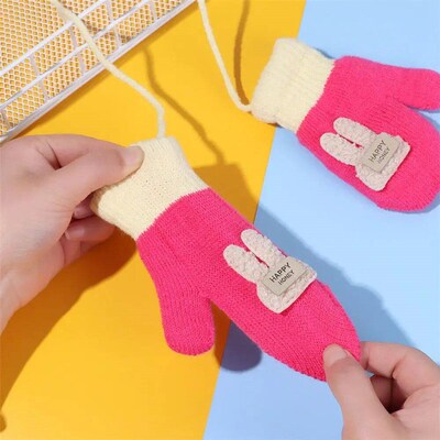 Thicken Mittens for Children Kids Mittens Winter Cute Knitte