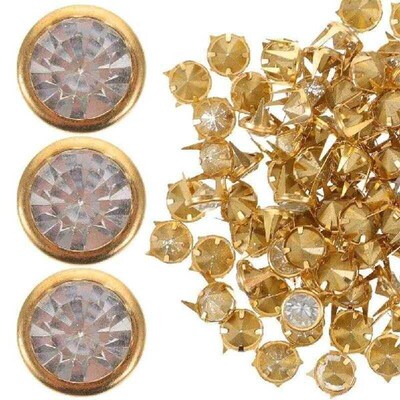 50pcs Crystal Rhinestone Rivets Claw Nails DIY Decorative