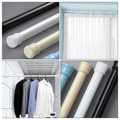 Hanging Rod Plastic Closet Tension Pole Hole-free