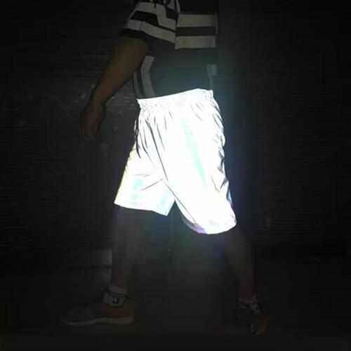 Reflective shorts large size loose men and women seven