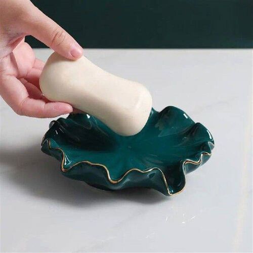 Soap Tray Helpful Anti-deform Soap Case Bathroom Lotus Leaf